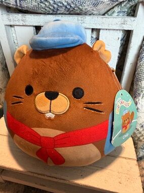 Squishmallows Chip Plush - Brown, Blue, Red